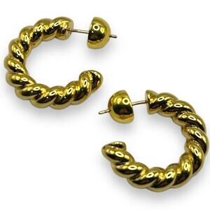 Oma The Label Earrings 18K Gold plated brass The Naija Small Twisted Hoops